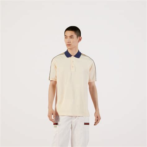 gucci piquet|Gucci g Stripe polo.